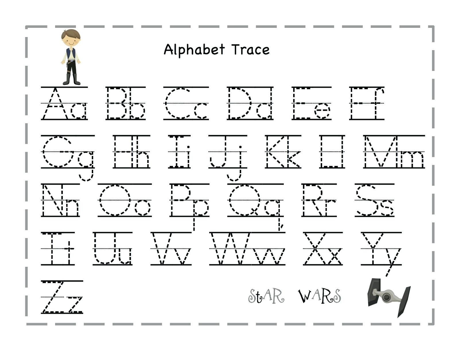 Pre K Alphabet Printables – Videogamefinder.club - Free Printable Traceable Letters