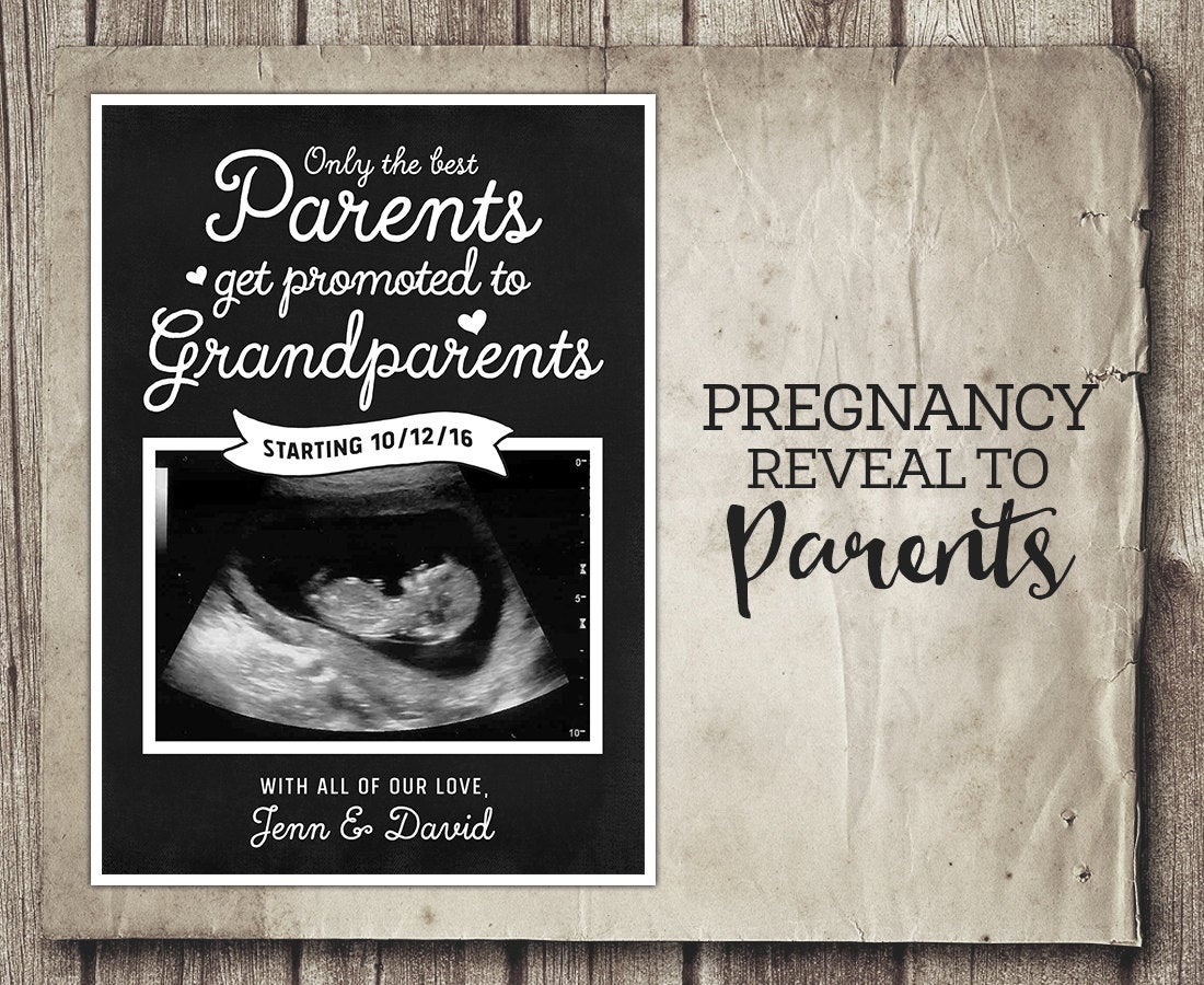 Pregnancy Reveal To Parents Printable Pregnancy Announcement | Etsy - Free Printable Pregnancy Announcement Cards