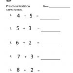 Preschool Simple Addition Worksheet Printable | Preschool Addition   Free Printable Preschool Addition Worksheets