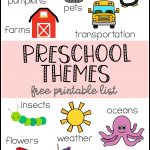 Preschool Themes Printable   Free Printable Picture Schedule For Preschool