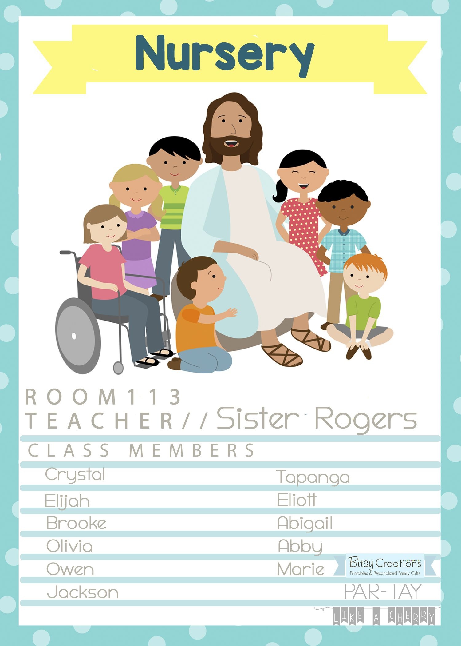 Primary 2019 Door Signs | Party Like A Cherry | Door Signs, Lds - Free Printable Nursery Resources
