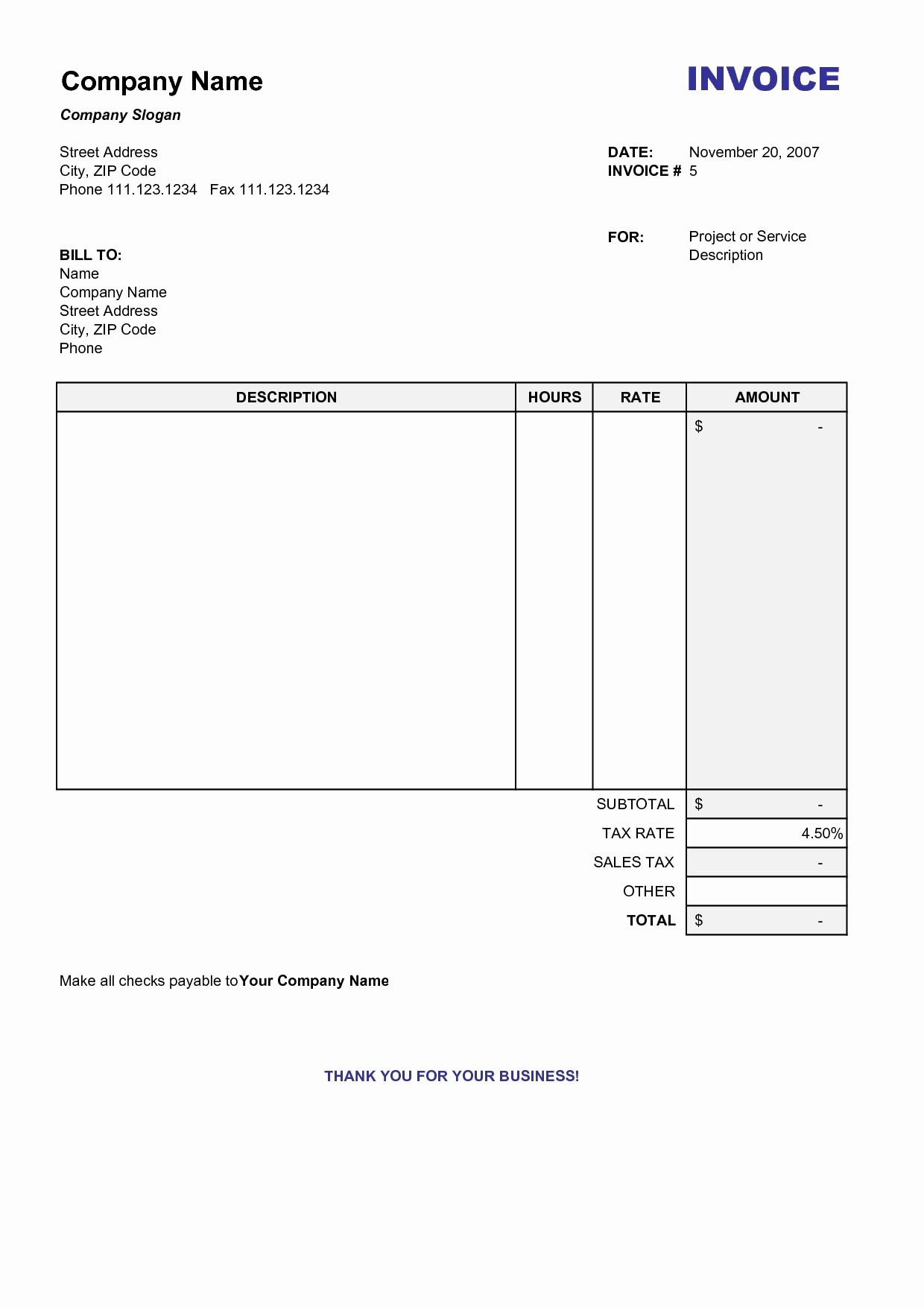 Print Free Invoices Online Create Invoice Printable Template Word - Free Invoices Online Printable