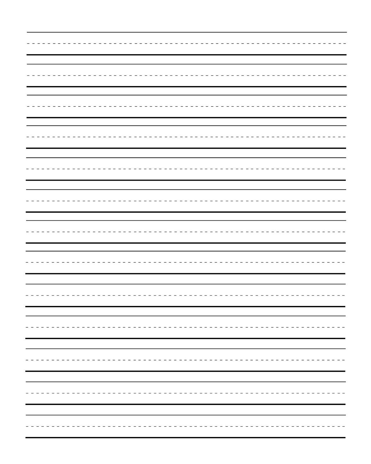 Print Sheets Two Lines | First Grade Writing Paper Printable - Elementary Lined Paper Printable Free