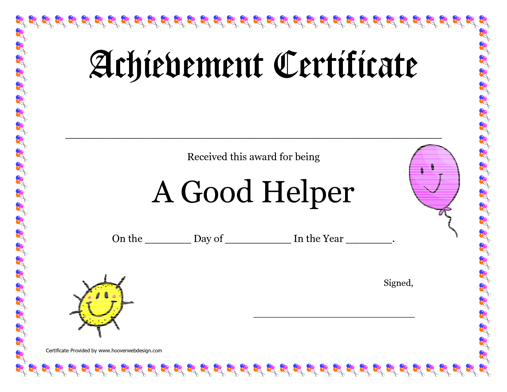 Printable Award Certificates For Teachers | Good Helper Printable - Good Behaviour Certificates Free Printable