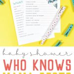 Printable Baby Shower Game: Who Knows Mommy Best? | Printables | Who   Free Printable Baby Shower Games Who Knows Mommy The Best
