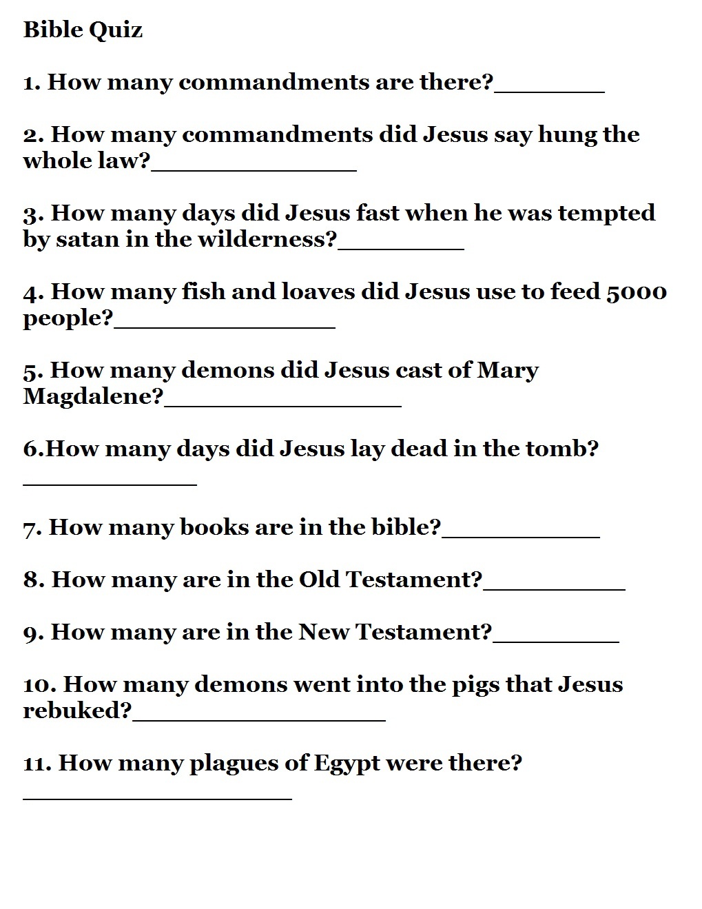 Free Printable Bible Trivia For Adults Free Printable