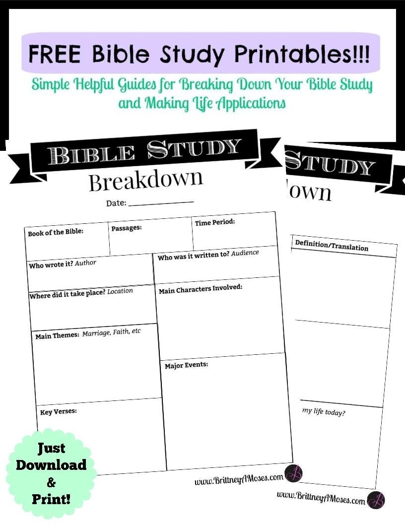 Bible Lessons For Adults Free Printable | Free Printable