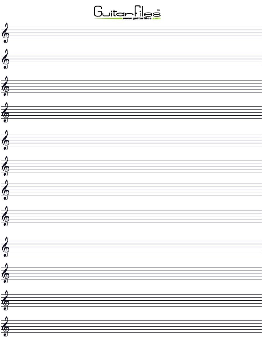 Free Printable Music Staff