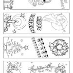 Printable Bookmarks To Color | To Make This Free Printable Black And   Free Printable Christmas Bookmarks To Color