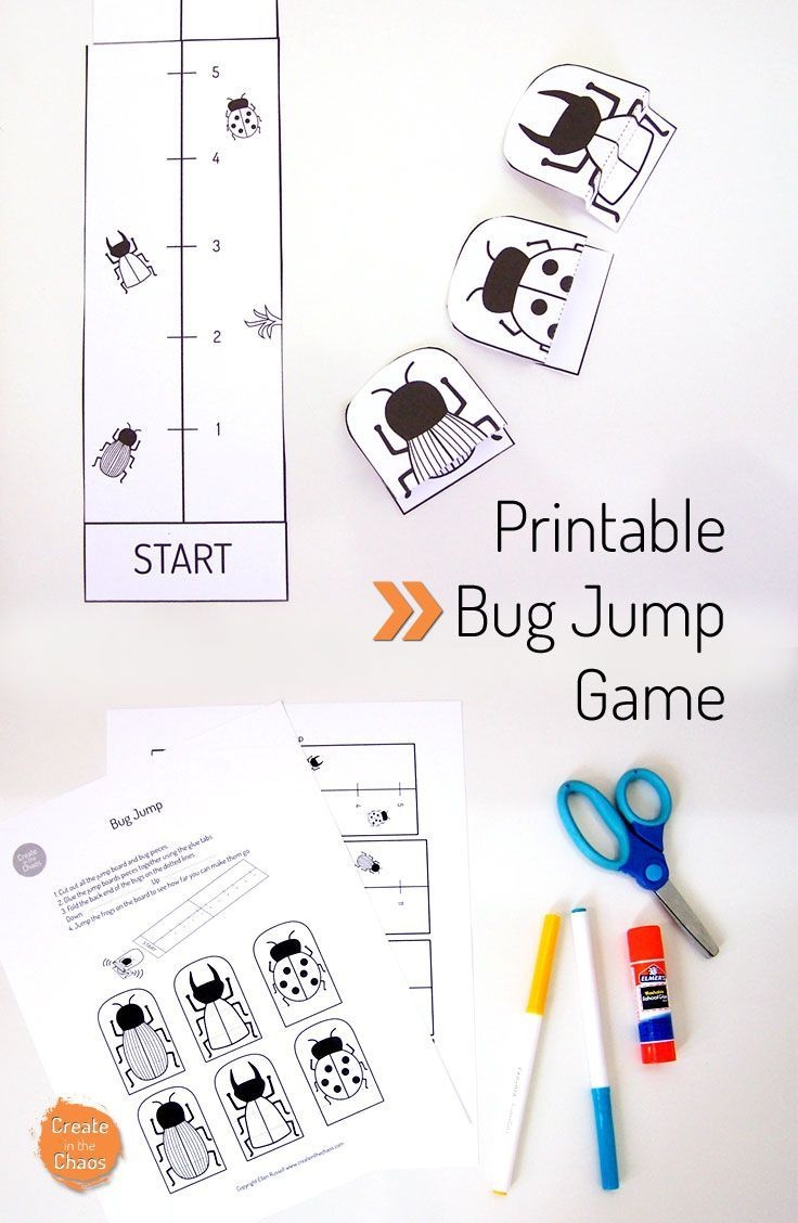 Printable Bug Jump Game | Fun Learning Activities For Kids | Games - Free Printable Craft Activities