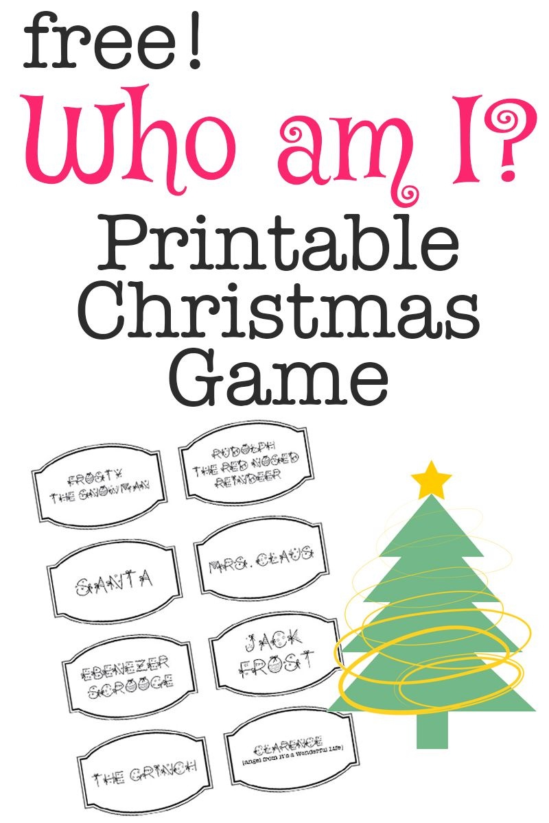 Printable Christmas Game: Who Am I? | Christmas Activities 2 - Free Printable Christmas Games For Adults