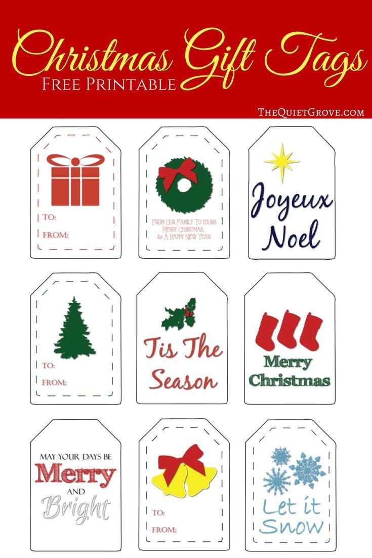 Printable Christmas Gift Tags | Fabnfree // Freebie Group Board - Free Printable Christmas Gift Cards