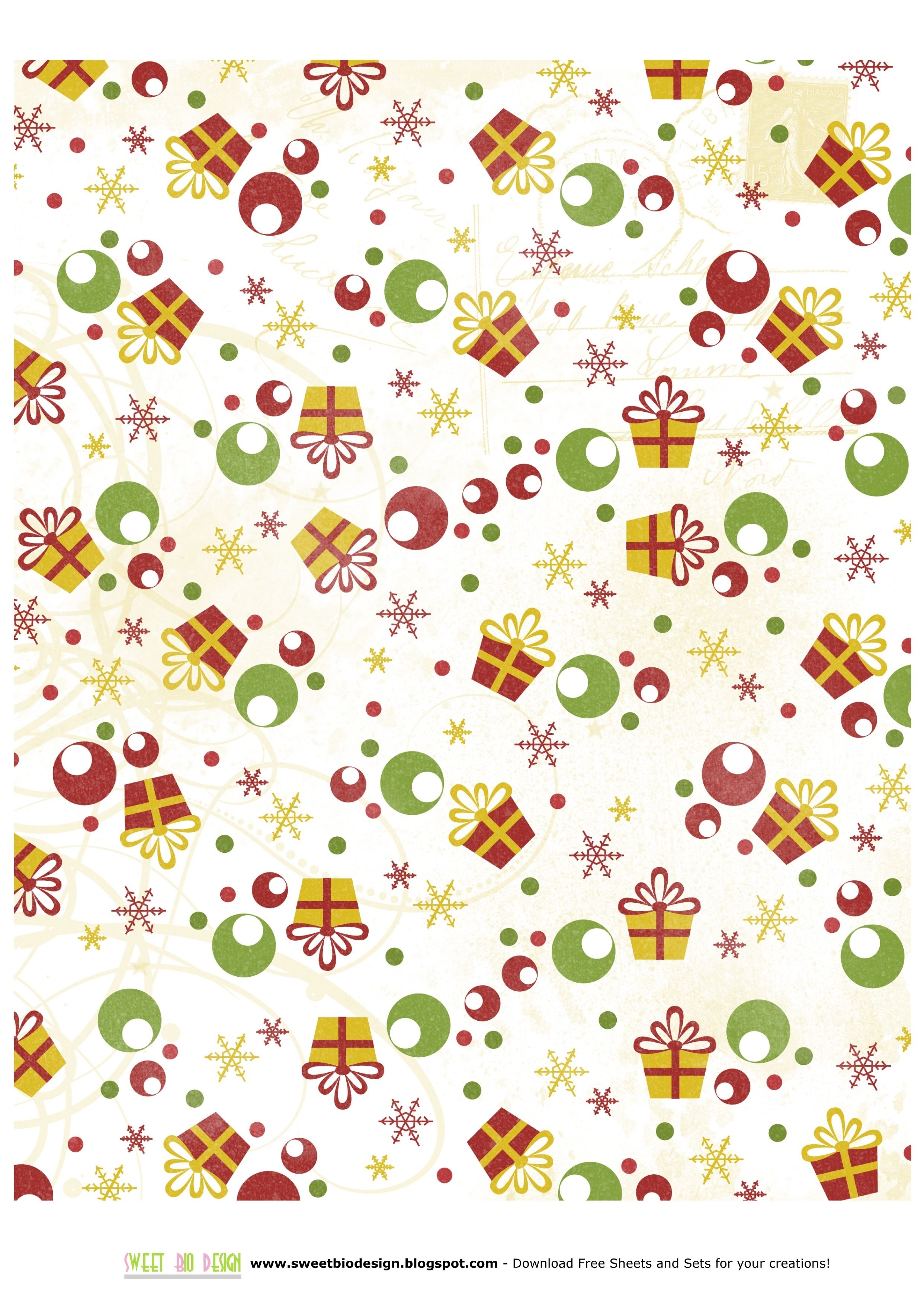 Printable Christmas Paper | Chart And Printable World - Free Printable Christmas Paper