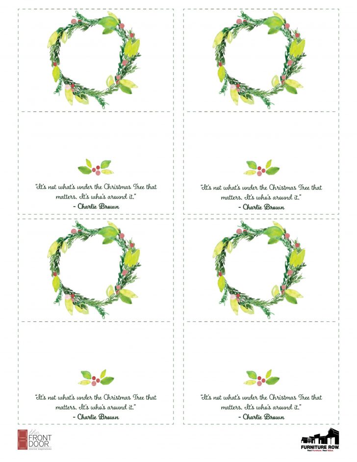 Christmas Table Name Cards Free Printable