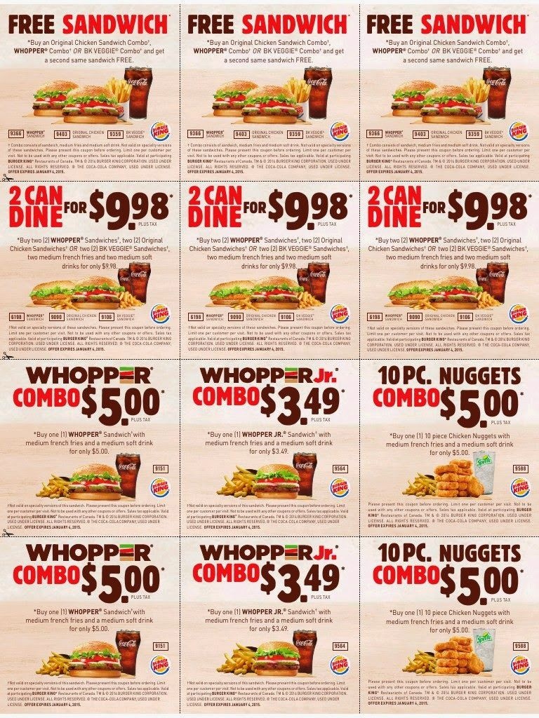 Burger King Free Coupons Printable | Free Printable