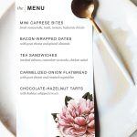 Printable Dinner Party Menu Template | Party Planning | Wedding Menu   Design A Menu For Free Printable