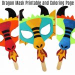 Printable Dragon Mask   Coloring Page And Template   Ruffles And   Dragon Mask Printable Free