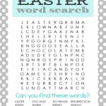 Printable Easter Word Search | Easter Parties And Games | Easter   Free Printable Religious Easter Word Searches