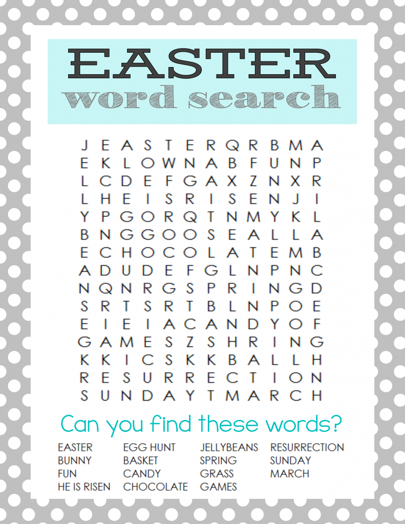 Free Printable Religious Easter Word Searches Free Printable