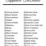 Printable Garage Sale Supplies Checklist [Free Download | Best Of   Garage Sale Price Tags Free Printable