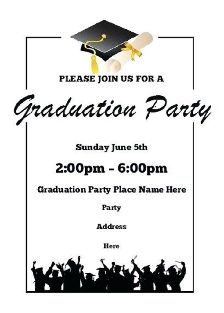 Printable Graduation Party Invitations | Party Invitation Card - Free Printable Graduation Party Invitations