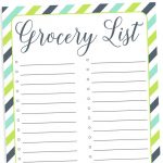 Printable Grocery List Template   Printable Grocery List Free   Free Printable Grocery List