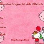 Printable Hello Kitty Birthday Invitation Template | Party | Hello   Free Printable Hello Kitty Baby Shower Invitations