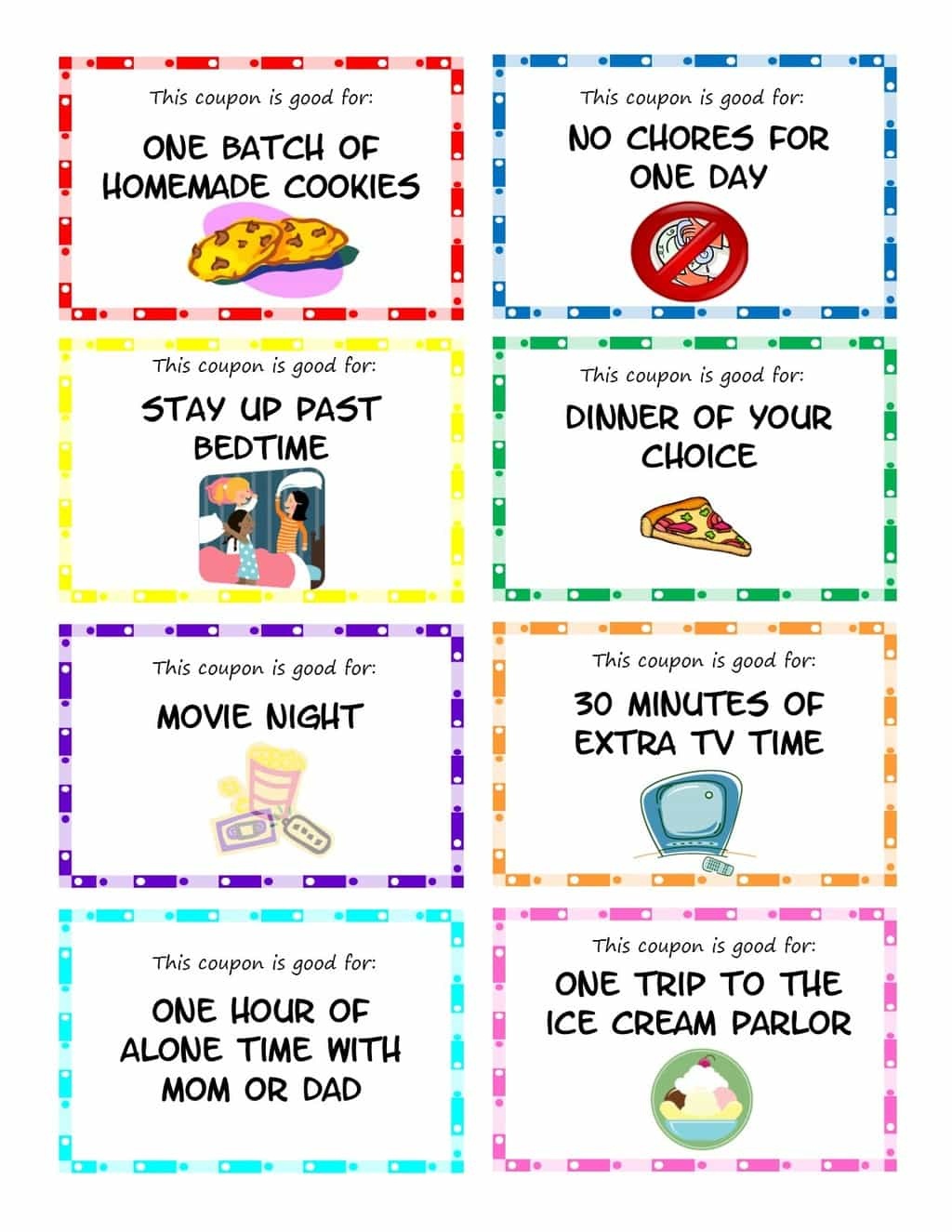 Printable Kid Coupons - Free Printable Blank Birthday Coupons