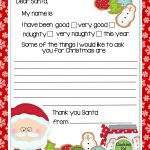 Printable Letter To Santa With Christmas Cookies   Letter To Santa Template Free Printable