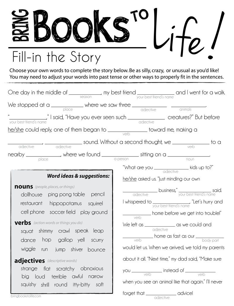 Printable Mad Libs For Fourth Graders - Google Search | Language - Free Printable Mad Libs