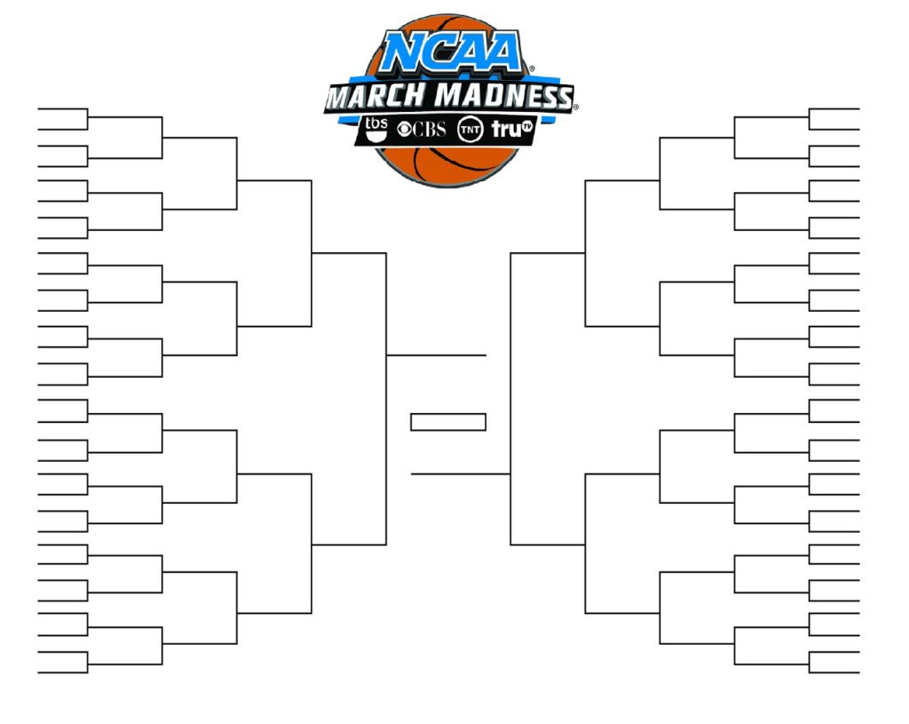 Printable Ncaa Men #39 s D1 Bracket For 2019 March Madness Tournament