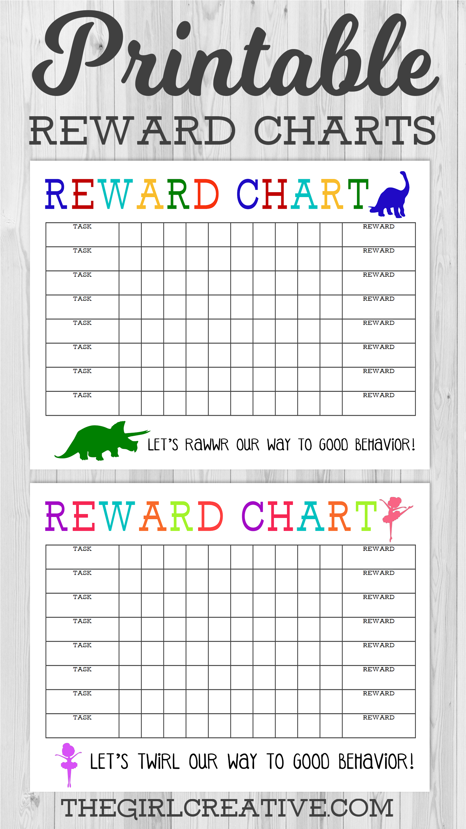 Printable Reward Chart - The Girl Creative - Free Printable Behavior Charts