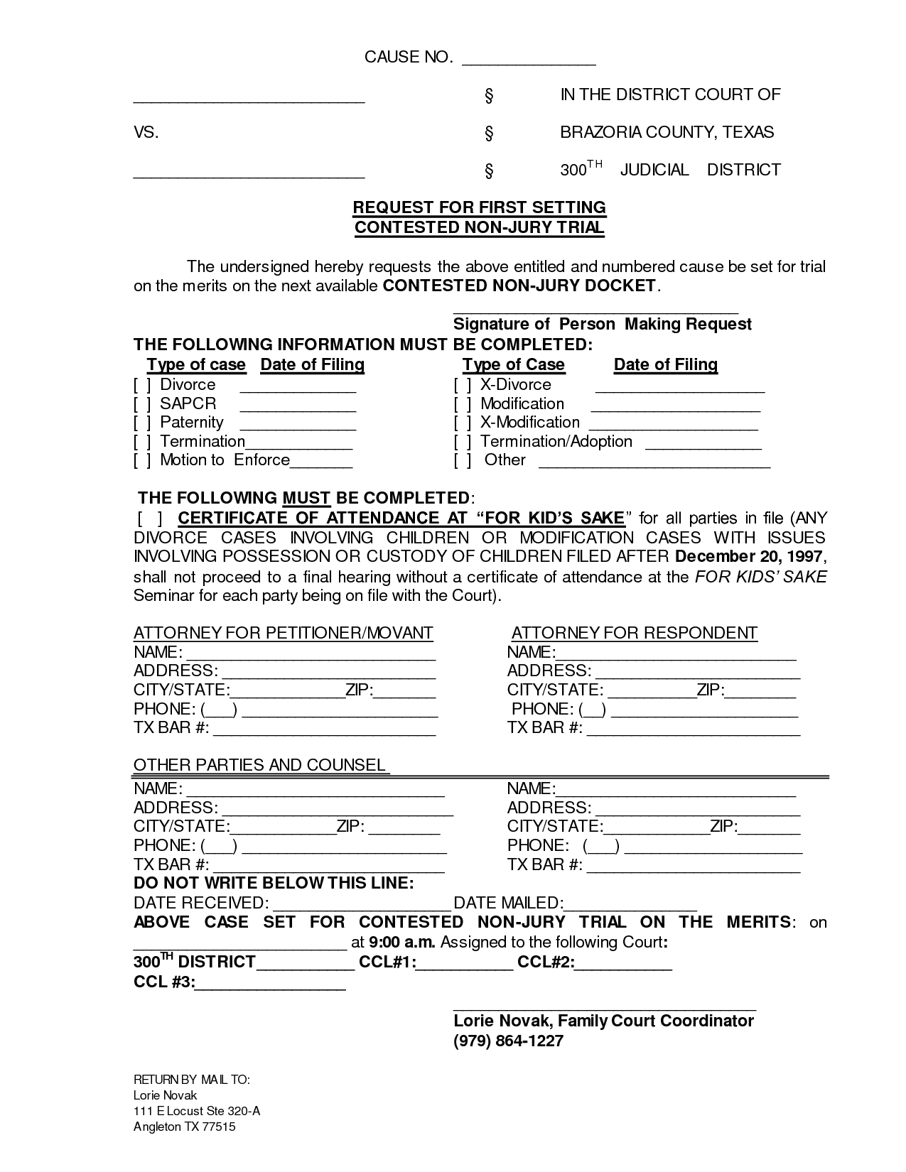 Printable Sample Divorce Documents Form | Laywers Template Forms - Free Printable Divorce Papers For Louisiana