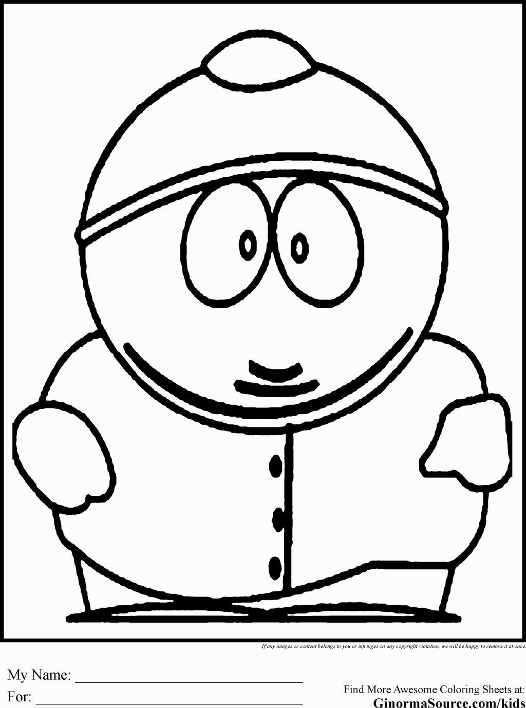 Printable South Park Coloring Pages - Coloring Home - Free Printable South Park Coloring Pages