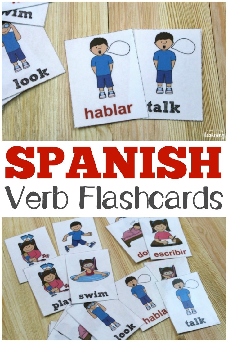 Printable Spanish Flashcards: Spanish Verb Flashcards - Free Printable Spanish Verb Flashcards