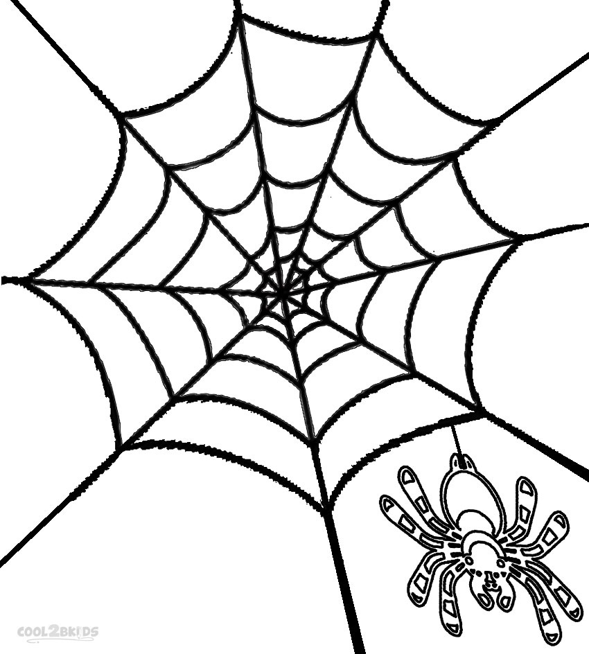 Printable Spider Web Coloring Pages For Kids | Cool2Bkids - Free ...