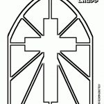 Printable Stained Glass Cross Coloring Page | Religious Craft Ideas   Free Printable Religious Stained Glass Patterns