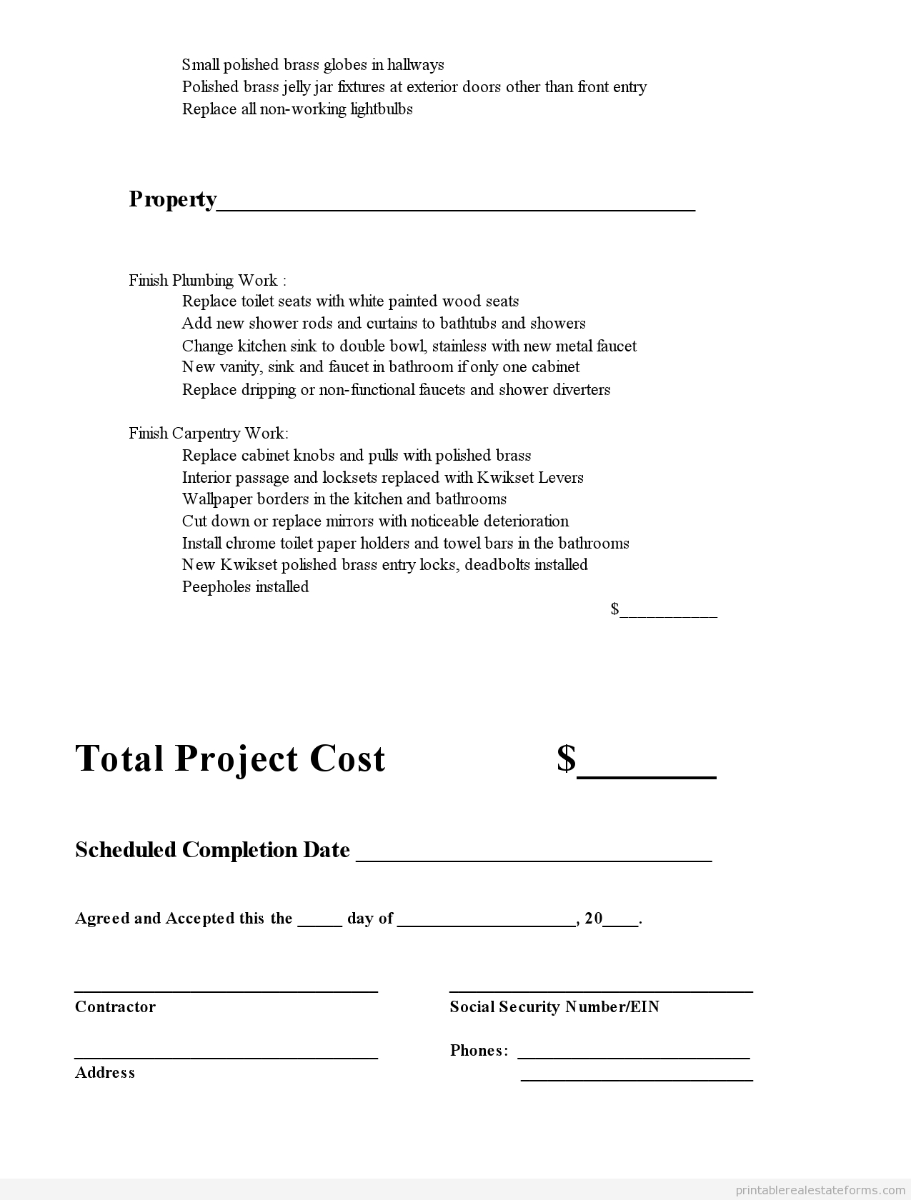 Free Printable Subcontractor Agreement Free Printable