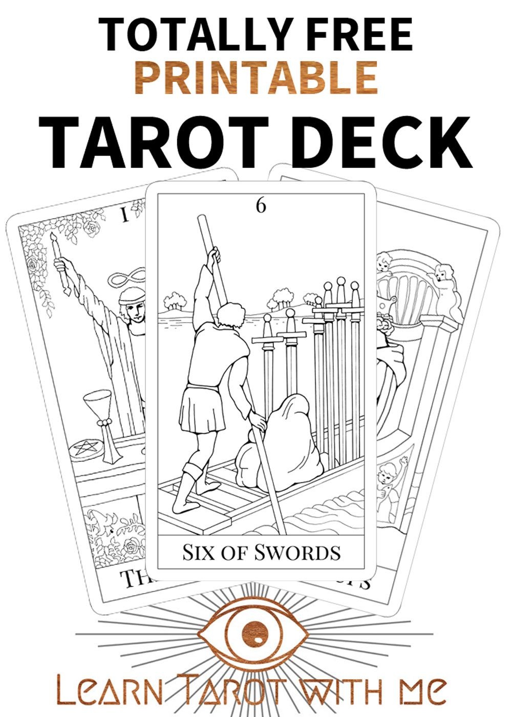 Pdf Printable Tarot Cards Rider Waite Major Arcana Vintage