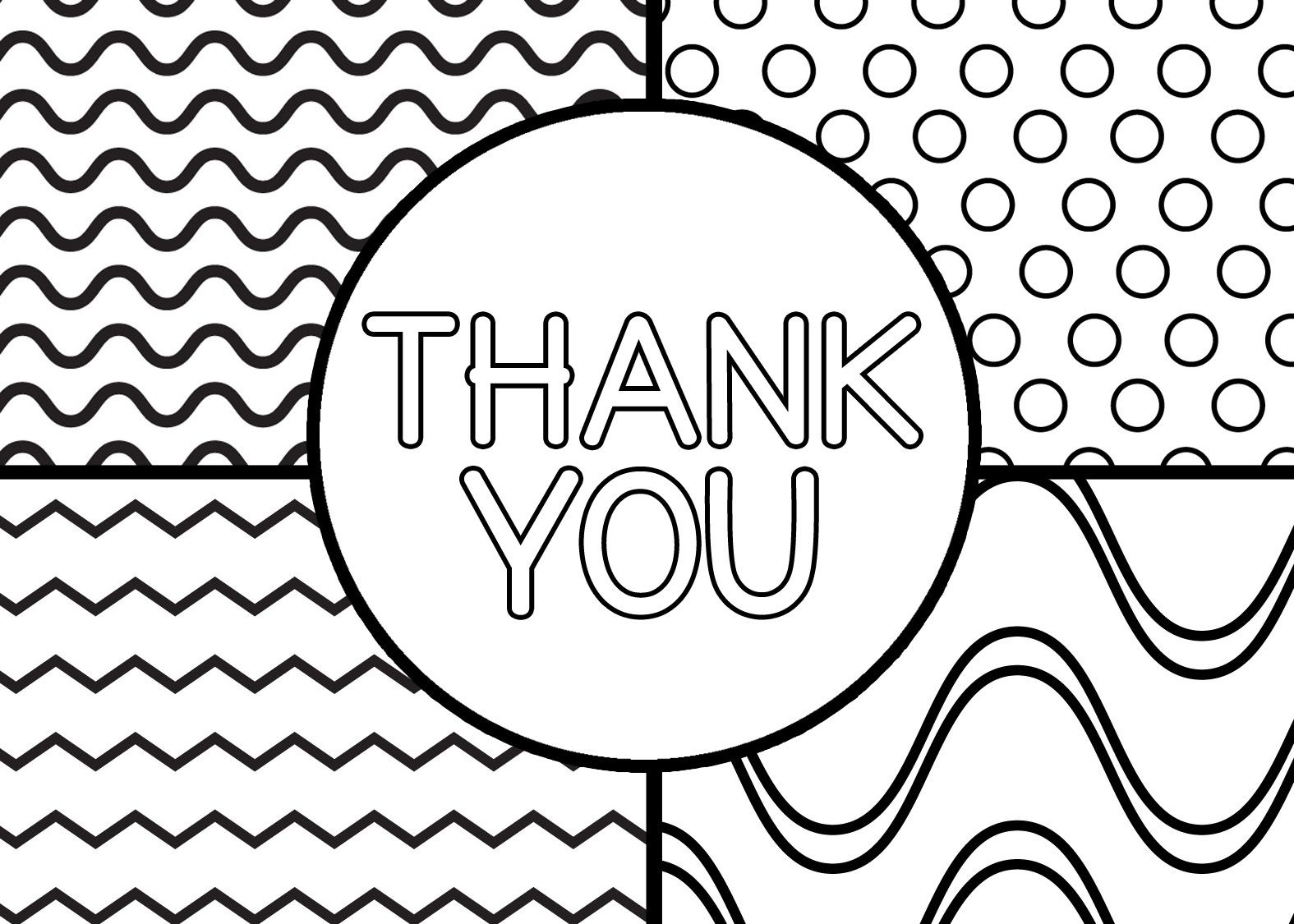 Free Printable Thank You Card Template Kids