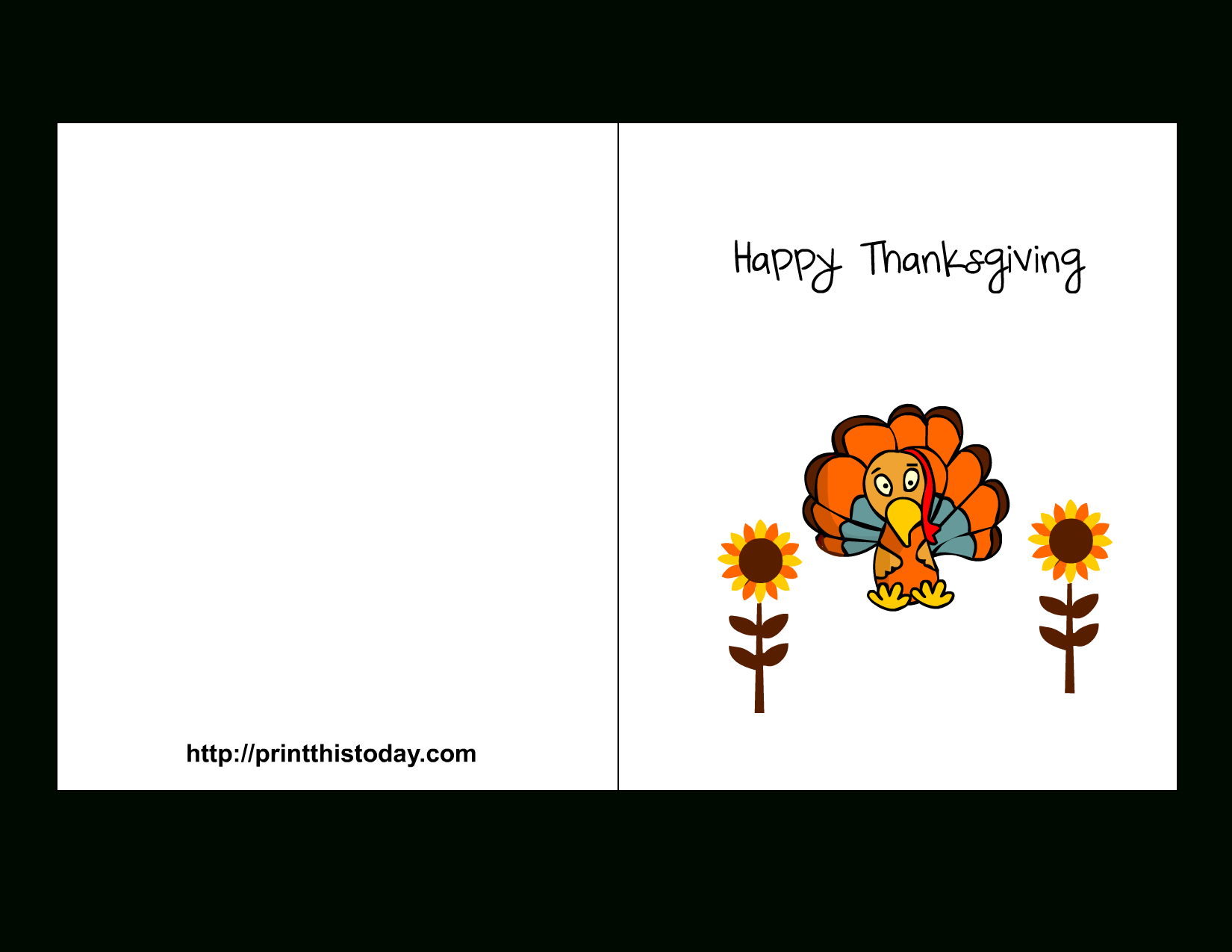Printable Thanksgiving Card | Events | Free Printable Calendar - Happy Thanksgiving Cards Free Printable