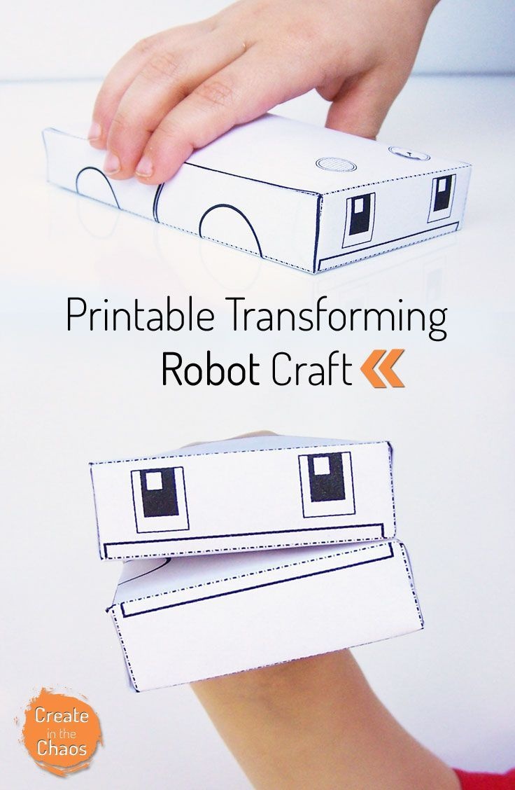 Printable Transforming Robot Craft | Printables | Crafts For Kids - Free Printable Craft Activities