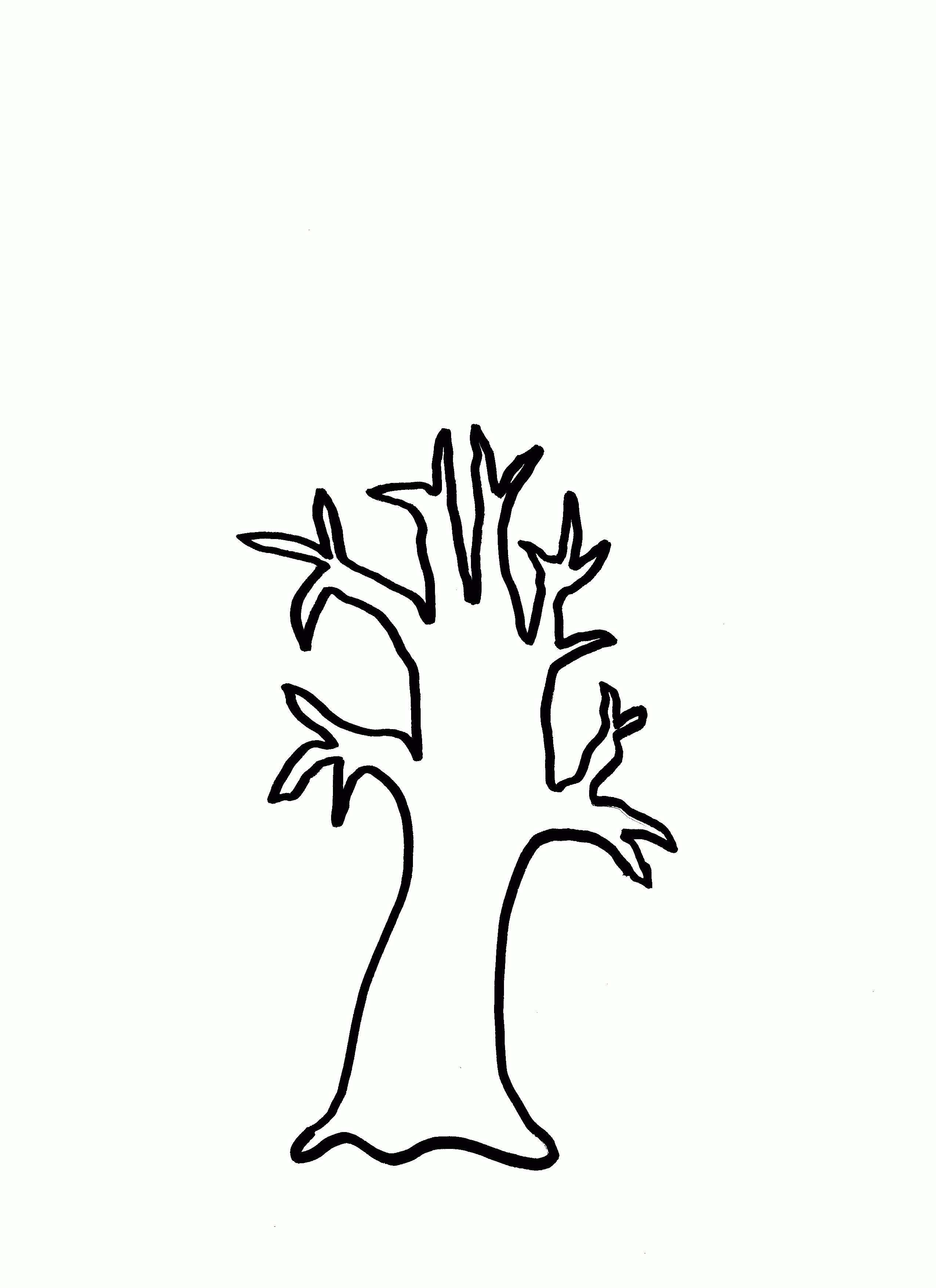 Printable Tree Template - Coloring Home - Free Printable Tree Template