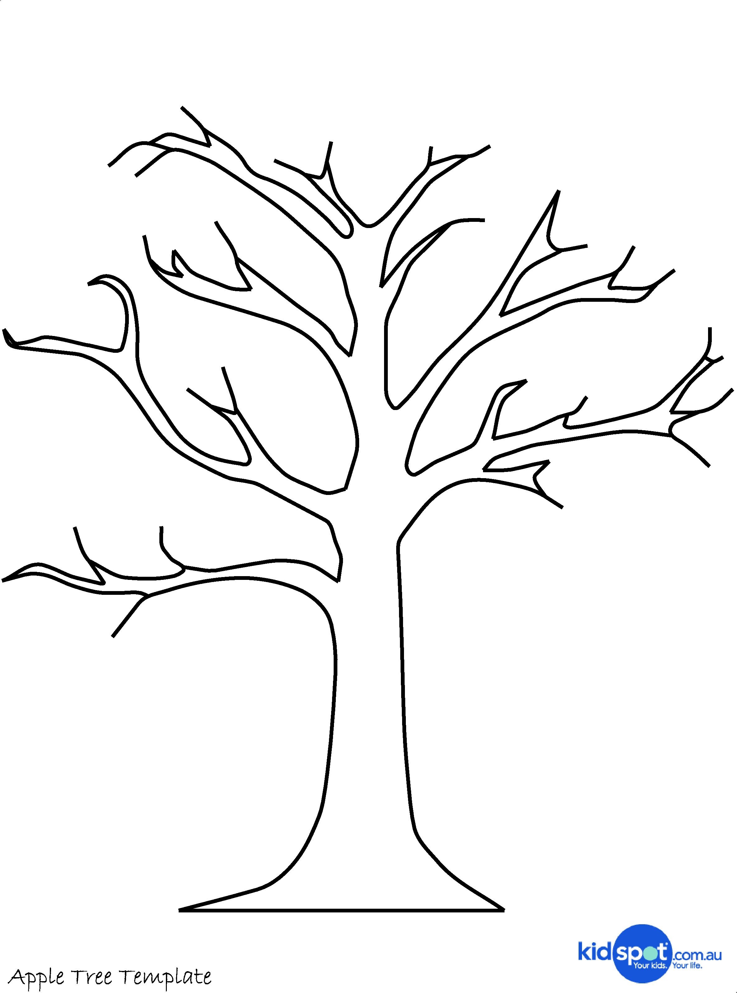 Printable Tree Template Coloring Home Free Printable Tree Template