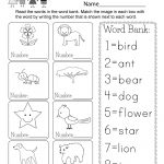 Printable Vocabulary Worksheet   Free Kindergarten English Worksheet   Free Printable English Reading Worksheets For Kindergarten