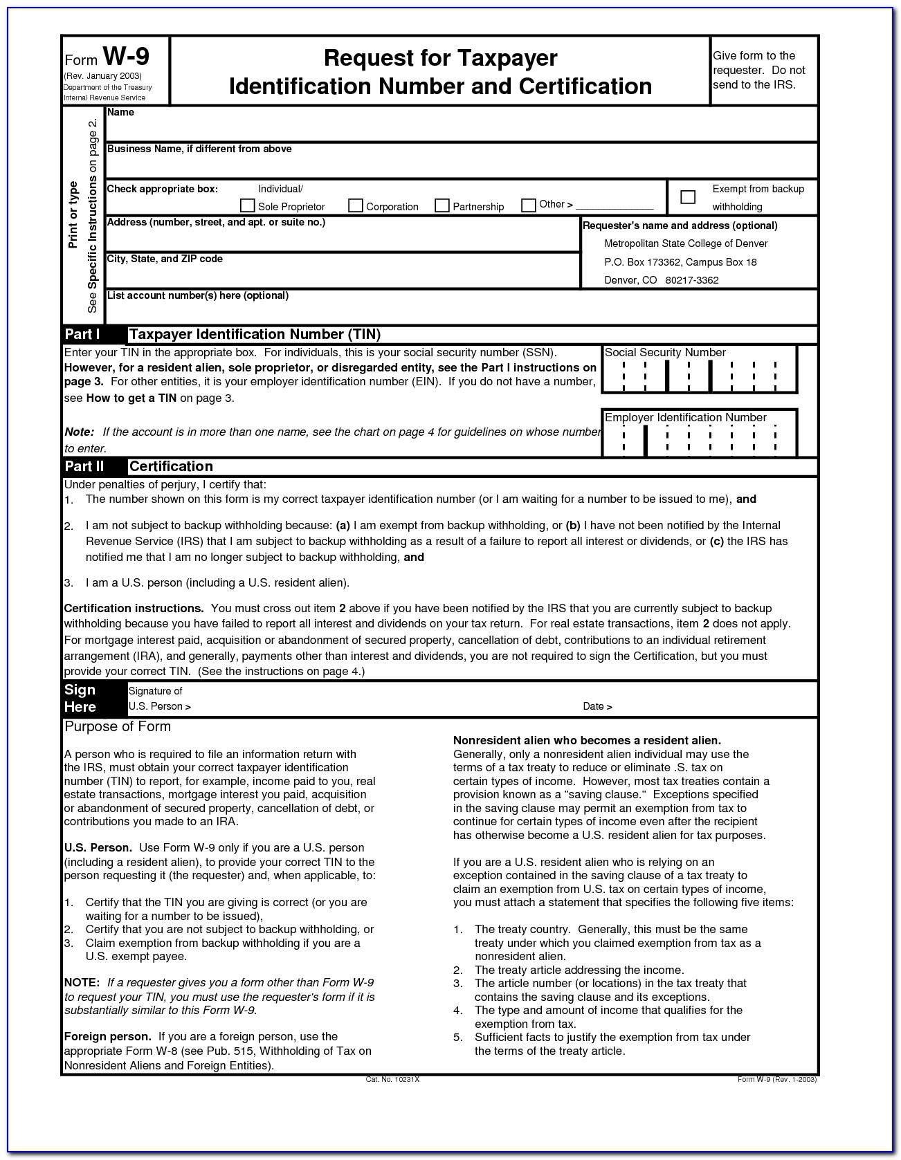 Blank W9 2018 2019 Free W9Form To Print Free Printable W9 Free