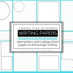 Printable Writing Paper For Kids  Twenty Versions Of Lined Paper To   Free Printable Journal Pages Lined