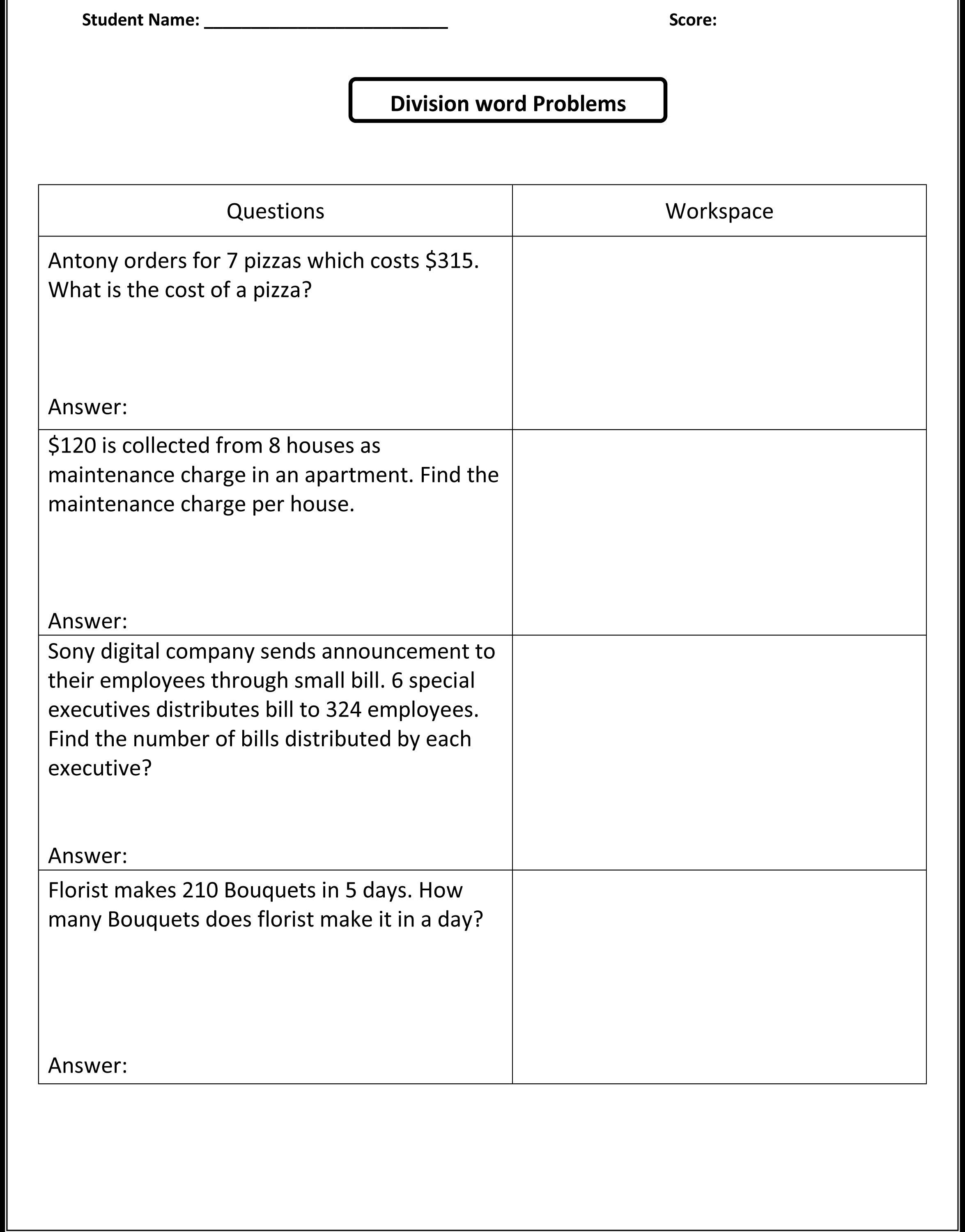 Printables Free Integer Word Problems Worksheet Integer Word - Free Printable Menu Math Worksheets