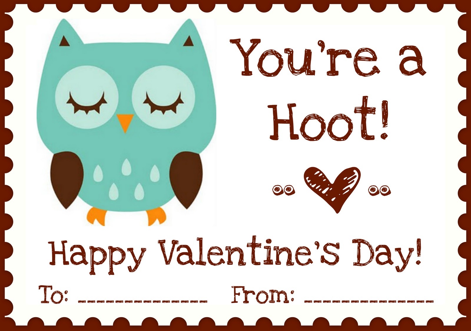 Printables} &amp;quot;owl Love You&amp;quot; Valentines | A Night Owl Blog - Free Printable Owl Valentine Cards