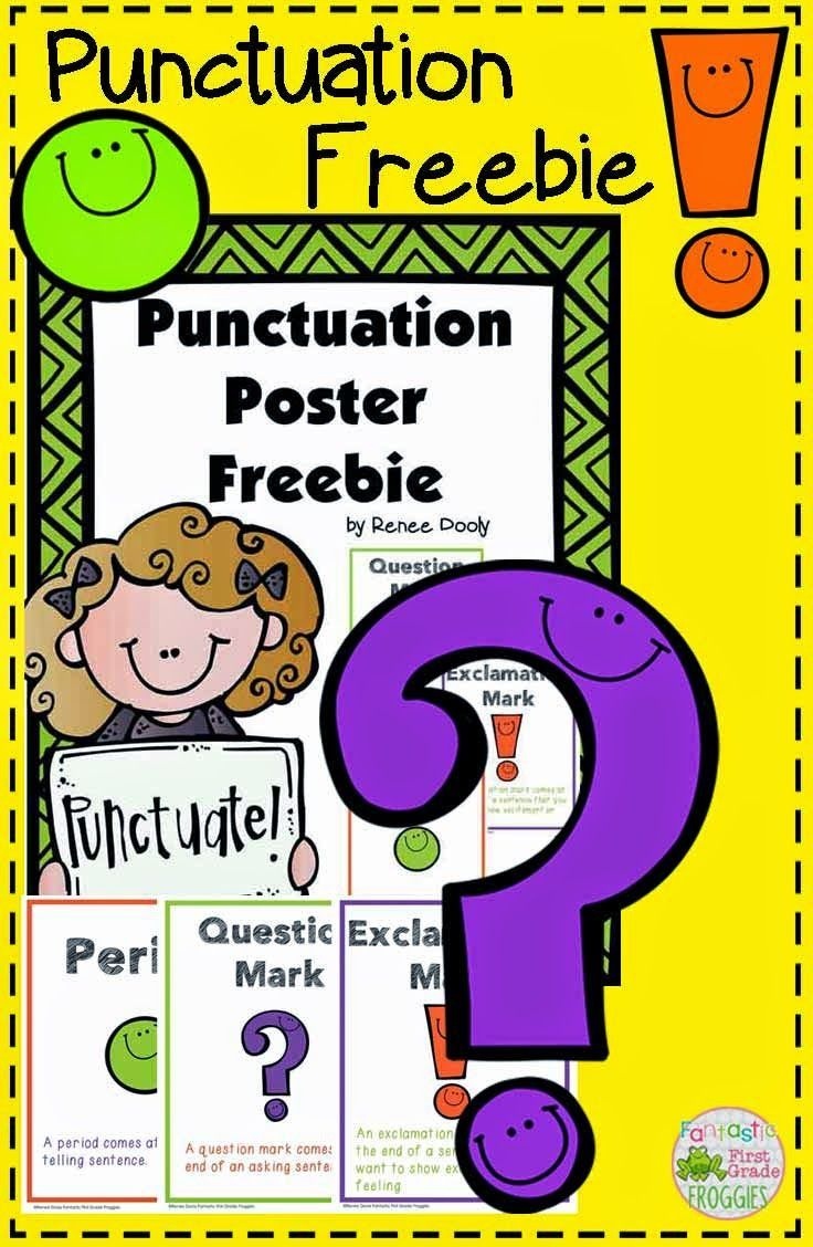 Punctuation Poster Freebie, Which Includes A Period, Exclamation - Punctuation Posters Printable Free